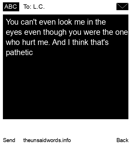 unsent message to L.C.