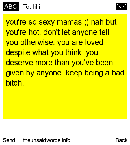 unsent message to lilli