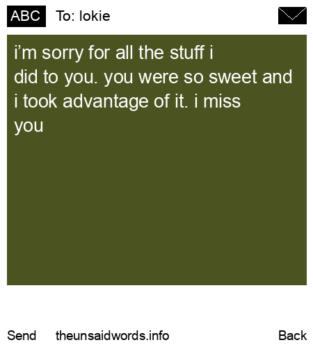 unsent message to lokie
