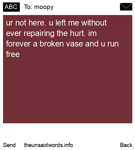 unsent message to moopy
