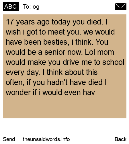 unsent message to og