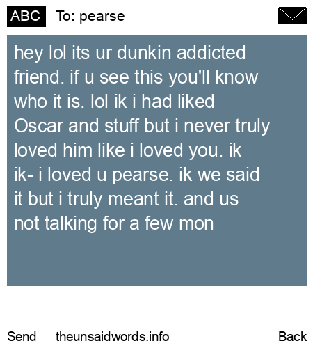 unsent message to pearse