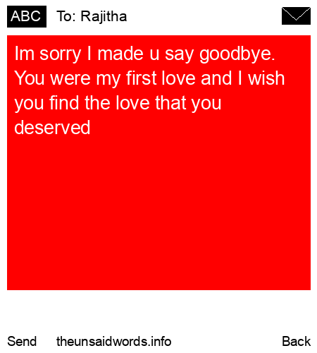 unsent message to Rajitha