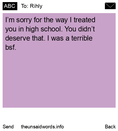 unsent message to Rihly