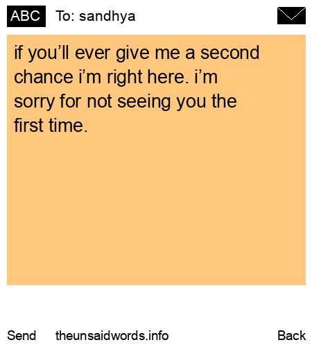 unsent message to sandhya