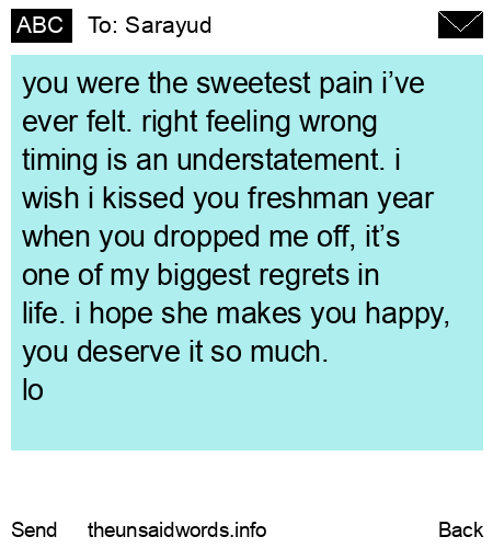 unsent message to Sarayud