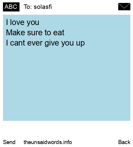 unsent message to solasfi