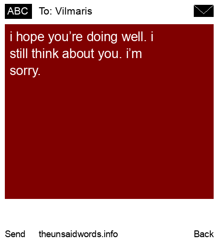unsent message to Vilmaris