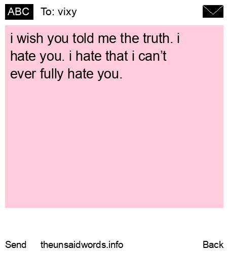 unsent message to vixy