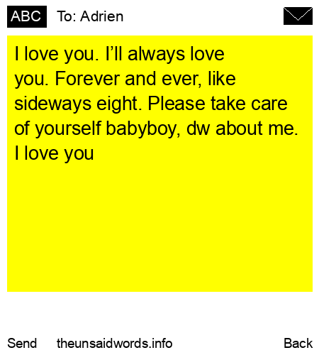 unsent message to Adrien