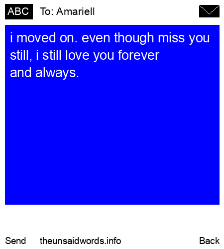 unsent message to Amariell