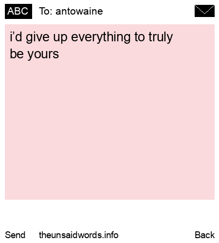 unsent message to antowaine 