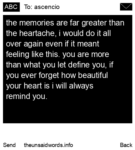unsent message to ascencio