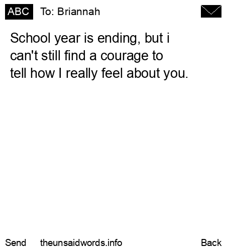 unsent message to Briannah