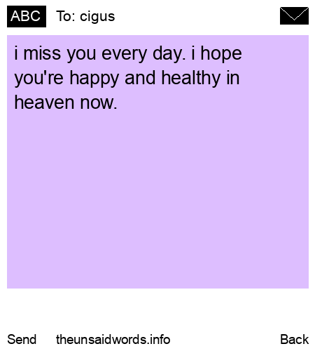 unsent message to cigus