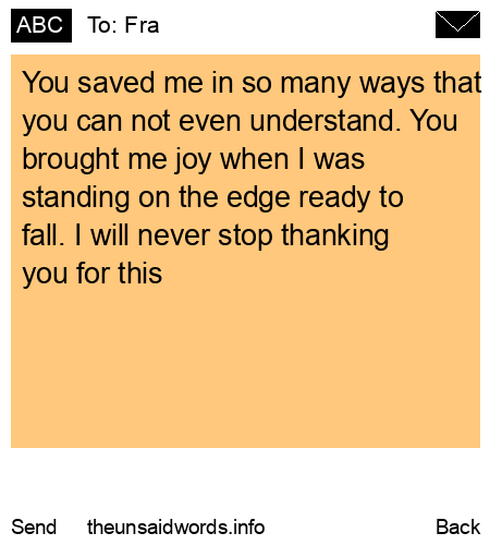 unsent message to Fra