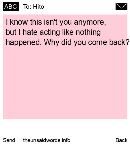 unsent message to Hito