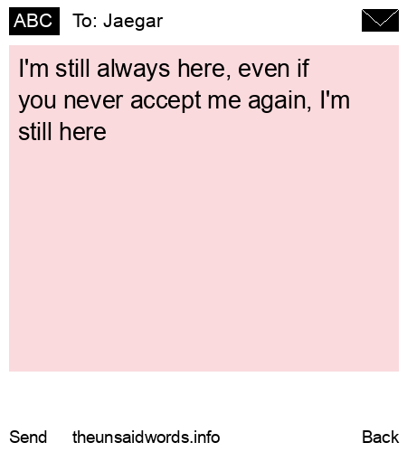 unsent message to Jaegar