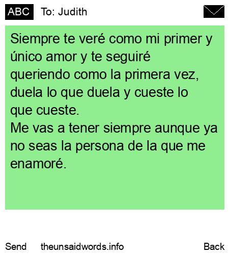 unsent message to Judith