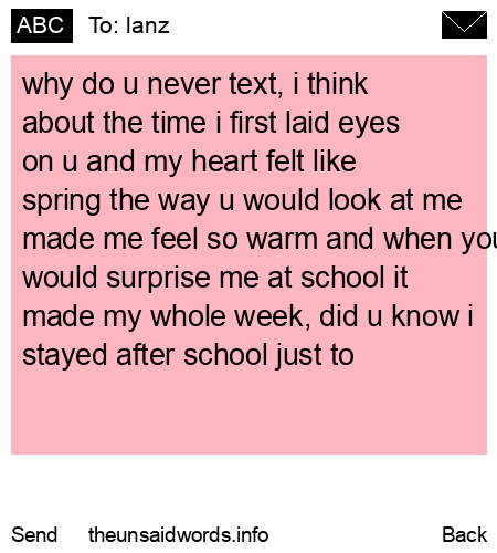 unsent message to lanz