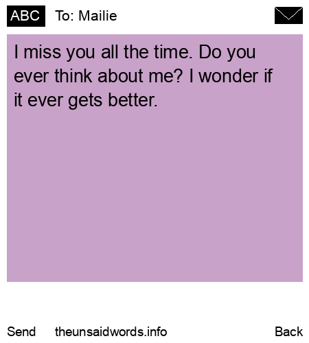 unsent message to Mailie