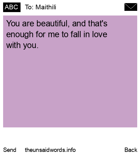 unsent message to Maithili