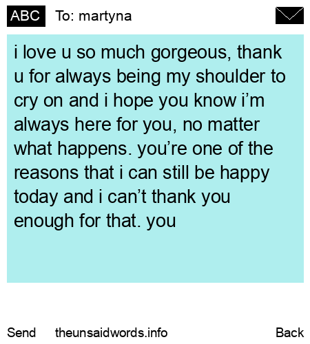 unsent message to martyna