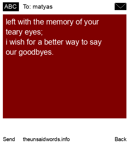 unsent message to matyas