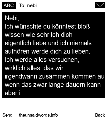 unsent message to nebi