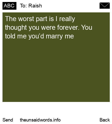 unsent message to Raish