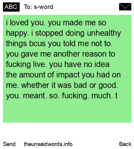unsent message to s-word