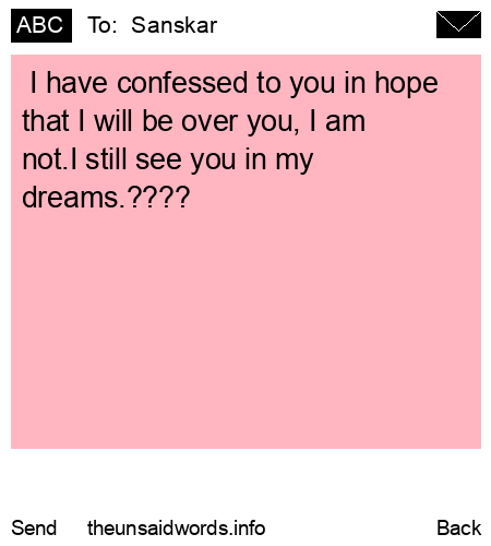 unsent message to  Sanskar
