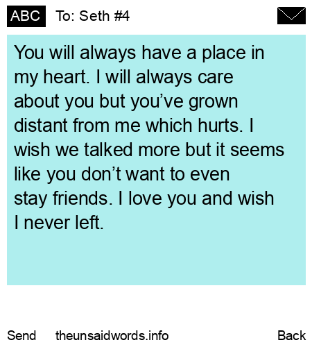 unsent message to Seth #4