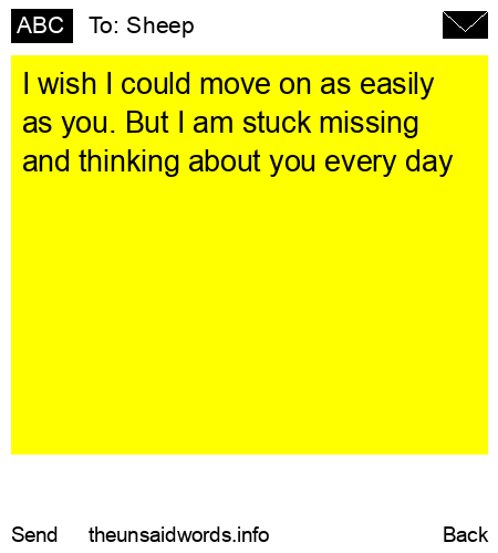 unsent message to Sheep