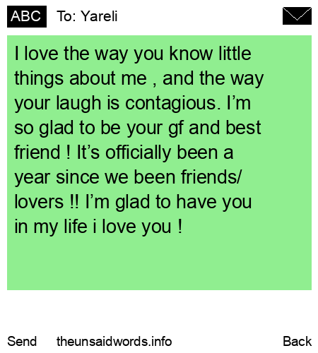unsent message to Yareli