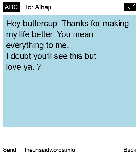 unsent message to Alhaji
