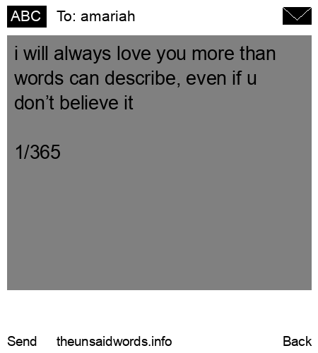 unsent message to amariah