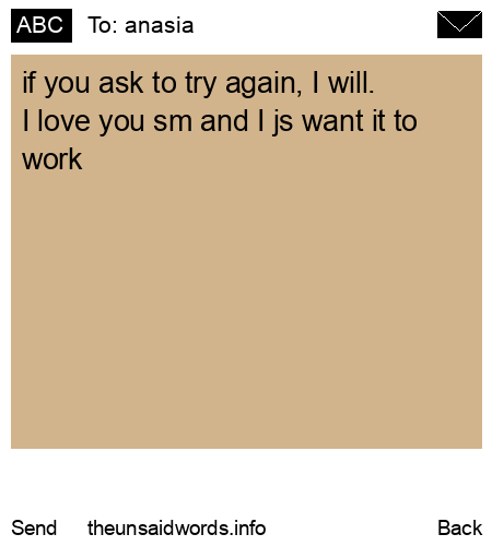 unsent message to anasia 