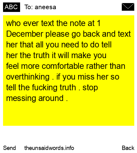 unsent message to aneesa