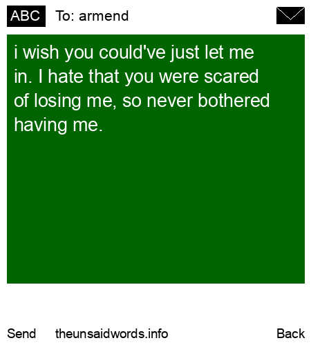 unsent message to armend