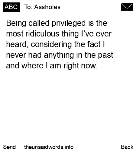 unsent message to Assholes