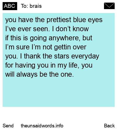 unsent message to brais