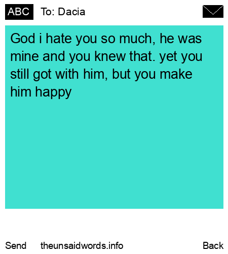unsent message to Dacia