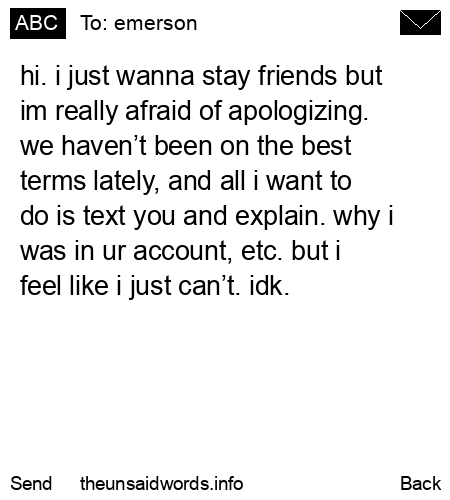unsent message to emerson