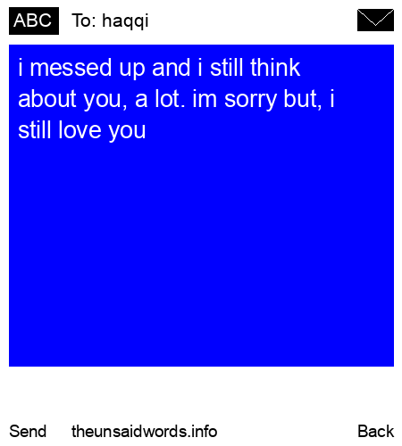 unsent message to haqqi