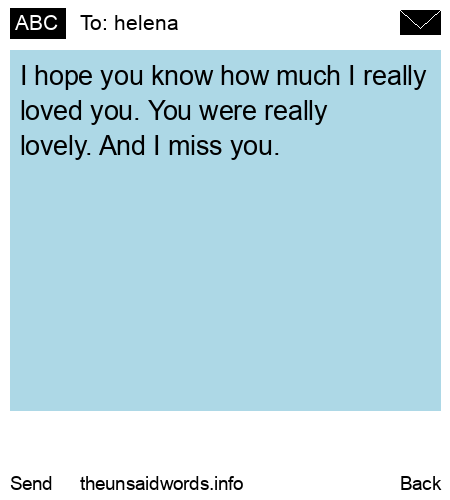 unsent message to helena