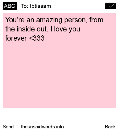 unsent message to Ibtissam