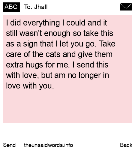 unsent message to Jhall