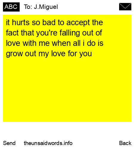 unsent message to J.Miguel