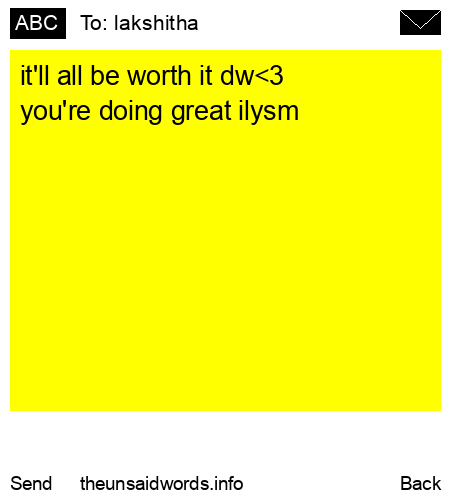 unsent message to lakshitha